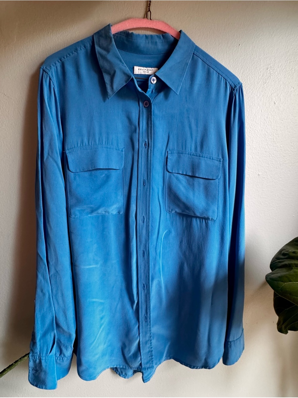 Equipment Blue Silk Shirt